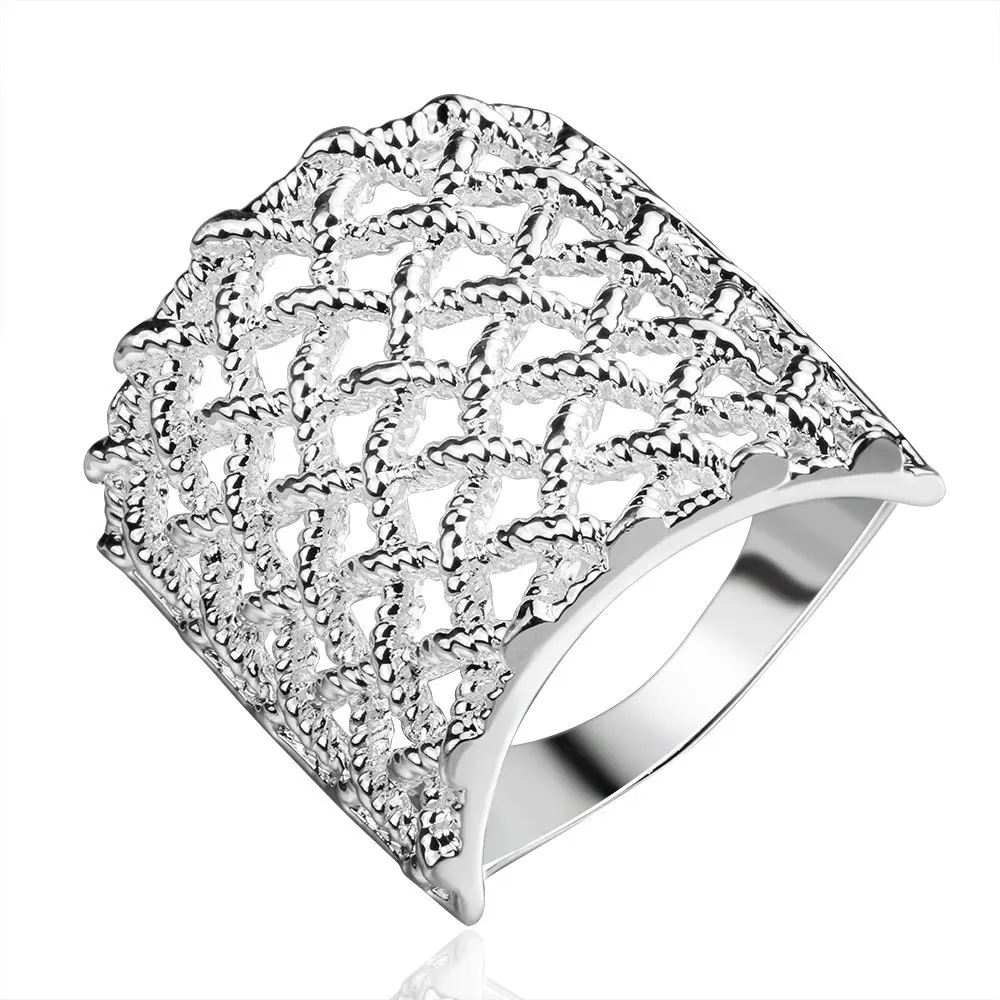 Neue 925 Sterling Silber exquisite breite 6-10 # Ring für Frauen Charme Modeschmuck Party Geschenk zubehör Großhandel