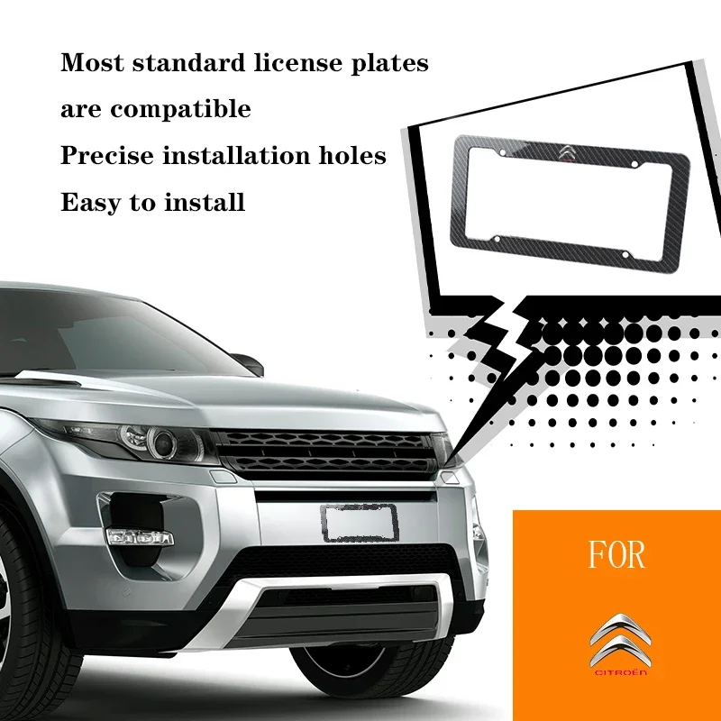 

Number Plate Holder Carbon Fiber Car License Plate Frame Holder For Citroen C1 C2 C3 C4 C5 C6 C5X E-C4 C-Crosser C4 Cactus