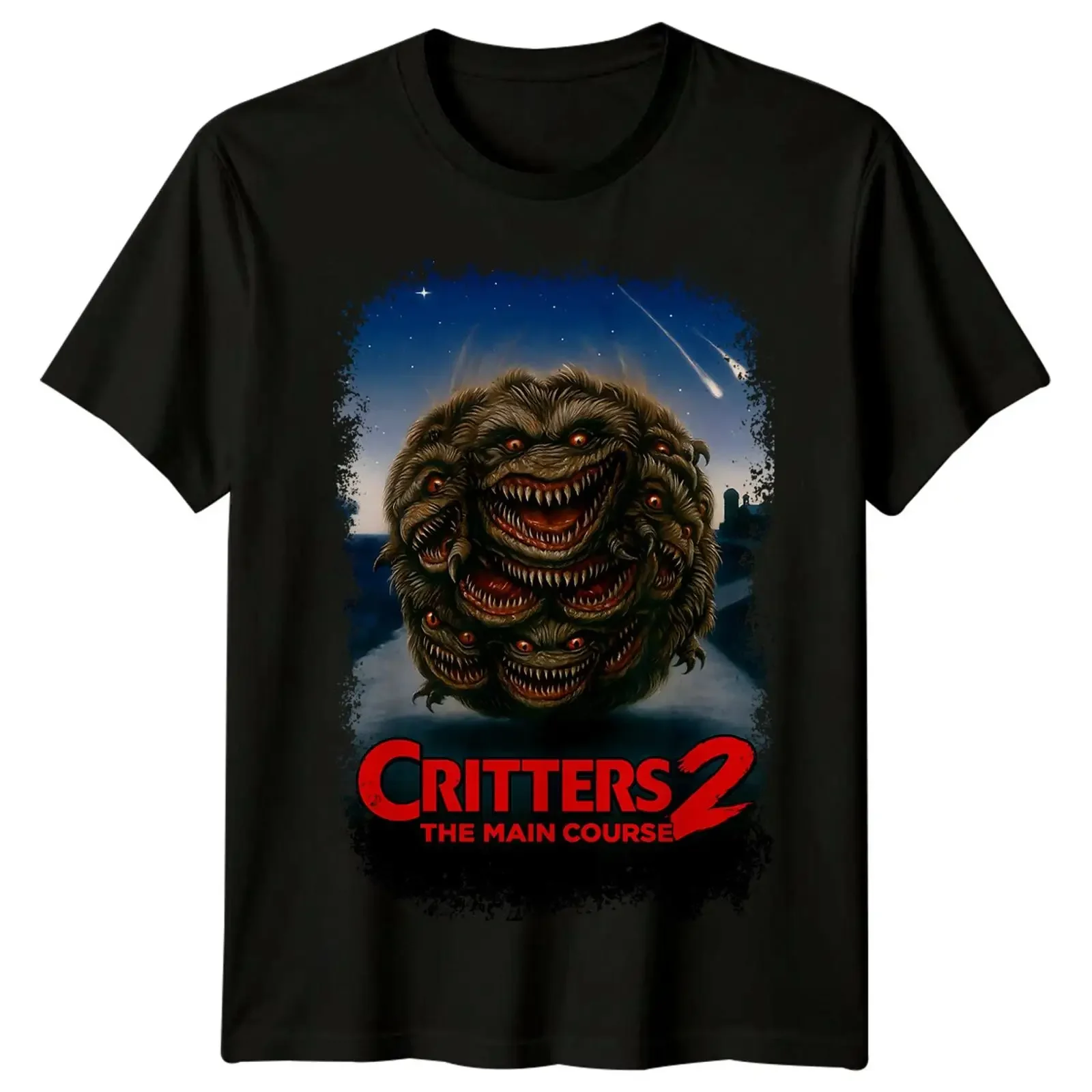 Critters 2 1988 Movie Poster Inspired T Shirt Retro 80s Image 1 of 4 vintage Washed homme Soft Unisex Slightly graphic
