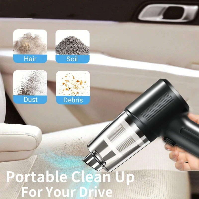 MIJIA 300000Pa Wireless Car Vacuum Cleaner Multifunctional Portable High Power Suction and Blowing Integrated Cleaning Appliance