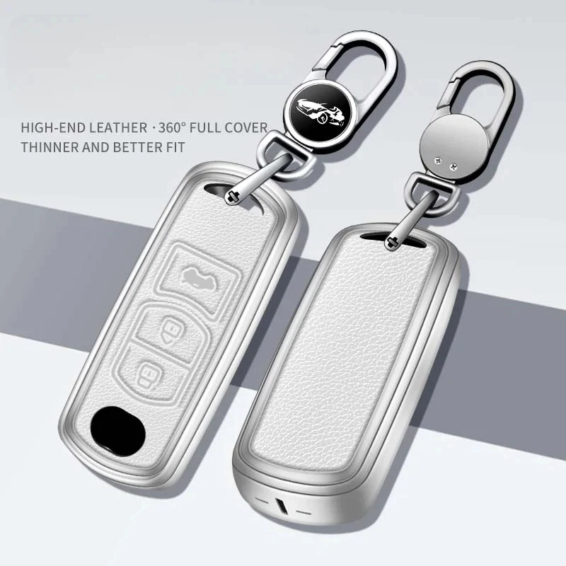 Metal Car Key Protective Cover,For Mazda 2 3 6 Axela Atenza CX-5 CX-7 CX-9 2014-2018 Models Remote Control Cover Funda Cubierta
