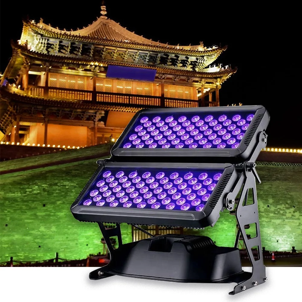 

Double Head Wall Washer IP65 Stage Light RGB Projection Lamp Waterproof Landscape Lighting DMX512 Full Color Led Flood Lights