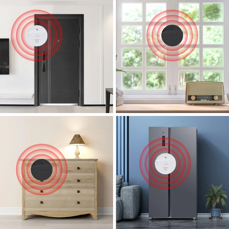 Tuya Smart Burglar مستشعر الباب الزجاجي المنزلق 130Db أمن الوطن مستشعر الباب الاهتزاز نظام إنذار #5