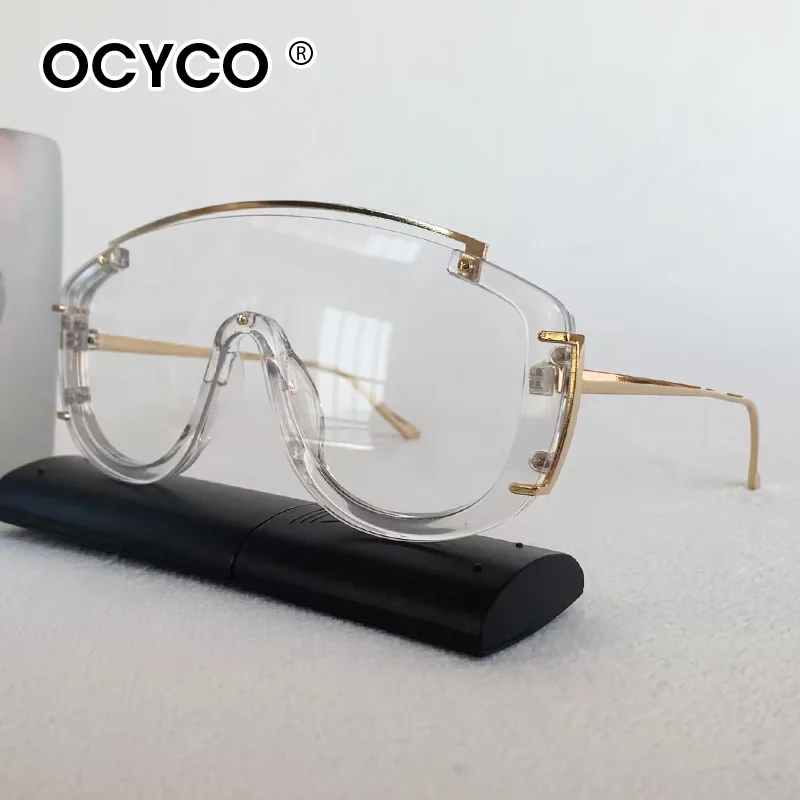 OCYCO 2026 Modische Leoparden-Sonnenbrille für Damen Stilvolle Farbverlauf-Outdoor-Sportbrille Luxuriöses Metalldesign Übergroße Sonnenbrille für Herren