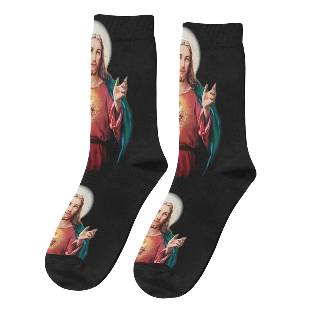 Jesus Christ Saviour Men Women Socks Outdoor Spring Summer Autumn Winter Stockings Gift