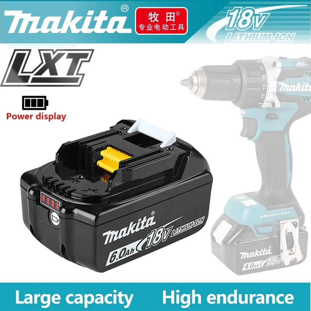 

Новый оригинальный Makita 18 в 6000 мАч литий-ионный аккумулятор BL1830B BL1850B BL1850 BL1840 BL1860 BL1815 сменный аккумулятор