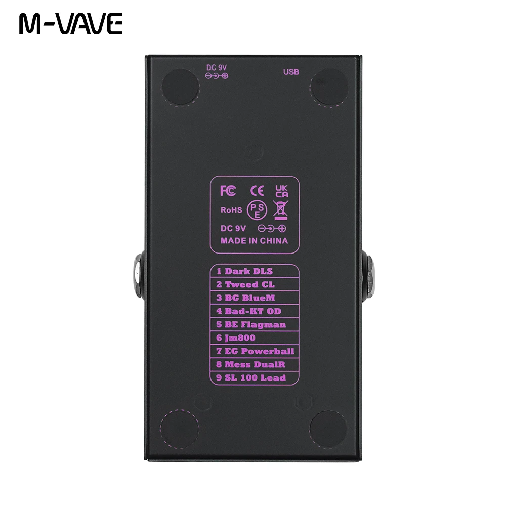 M-VAVE Guitar Effect Pedal MINI-AMP Pre-amp Simulation Effect Pedal 9 Classic Amp Effects 3 Band EQ True Bypass Guitar Accessory