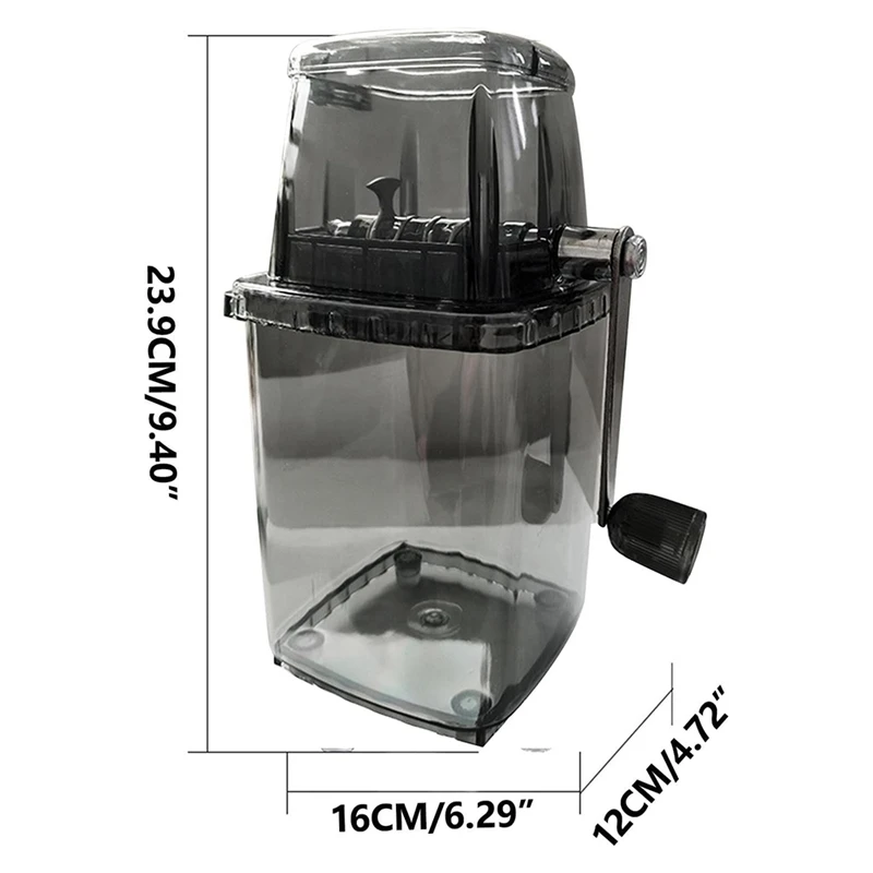 Household Manual Ice Crusher Transparent Multi-Purpose Hand Shaved Ice Machine, Shaved Ice Machine