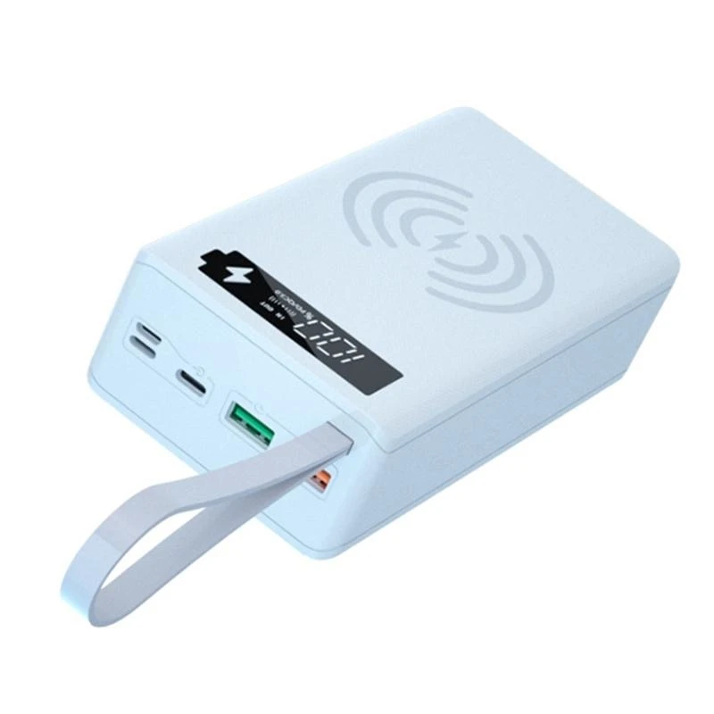 

Съемный ЖК -дисплей QC3.0 PD 12x18650 Батарея для корпуса 5 Вт/10 Вт Беспроводной зарядной коробки для питания для оболочки