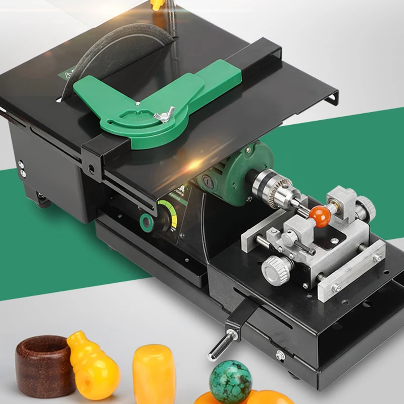 Multifunctional Table Saw Stone Polishing Tool Small Jade Emerald Cutting Engraving Punching All-In-One Machine 1850W 220V