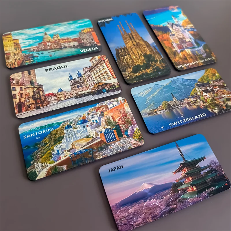 Souvenir Kühlschrank Aufkleber Schweiz Venedig Spanien Deutschland Griechenland Kreative Kühlschrank Magnetische Aufkleber Kühlschrank Magnet Dekor