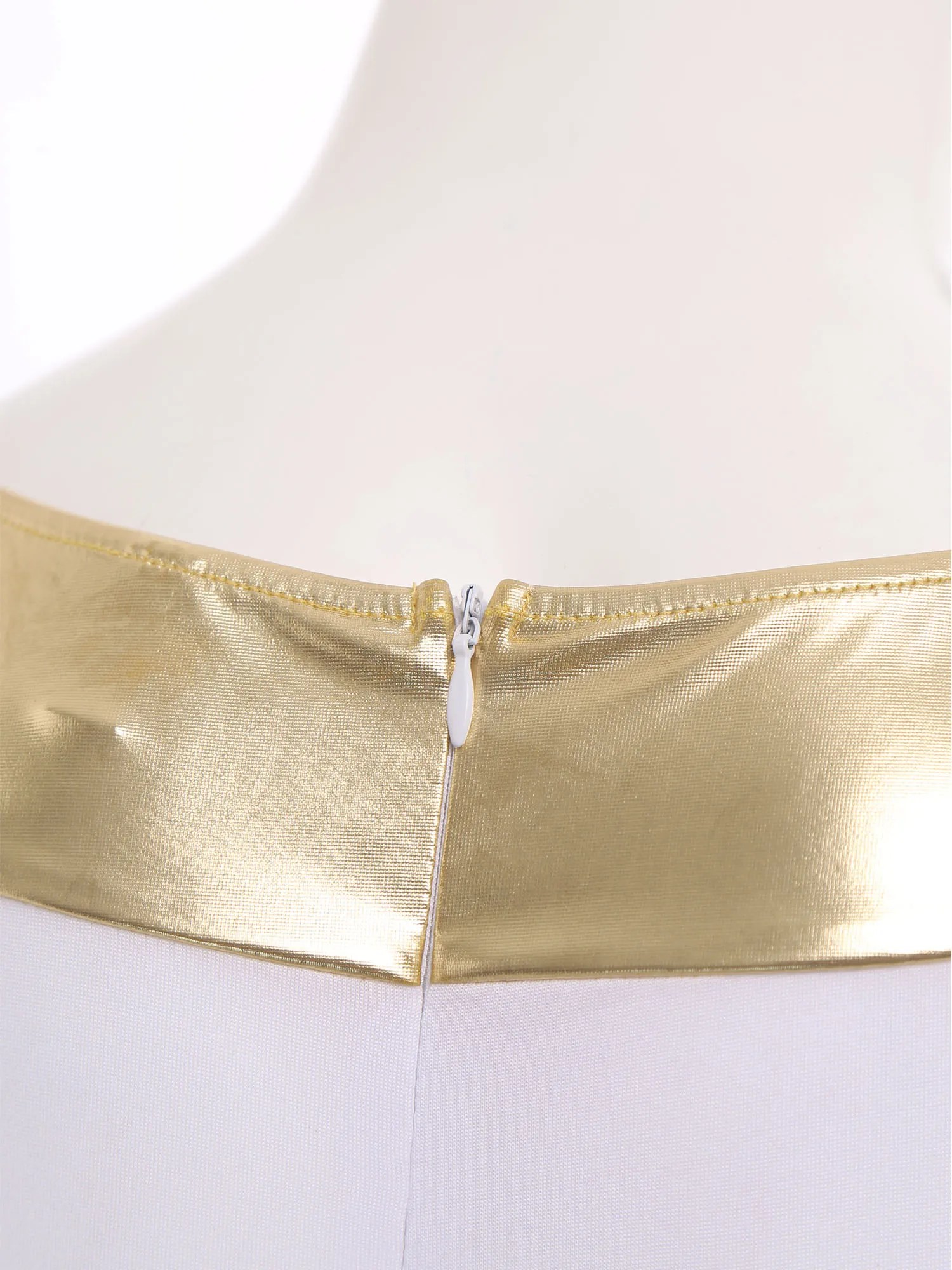 

Men Royal Nobility Toga Outfit Round Neck Sleeveless Metallic Trim Robe Halloween Rave Themed Party Prince Cosplay Costume
