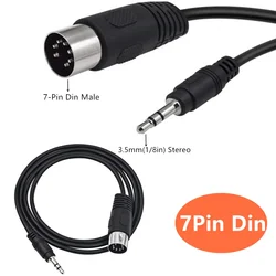 Stereo TRS 3,5 mm męski 7-pinowy męski adapter audio DIN Kabel 7P DIN męski TRS 3,5 męski przewód audio 3,5 7-pinowy kabel DIN Linia przewodowa