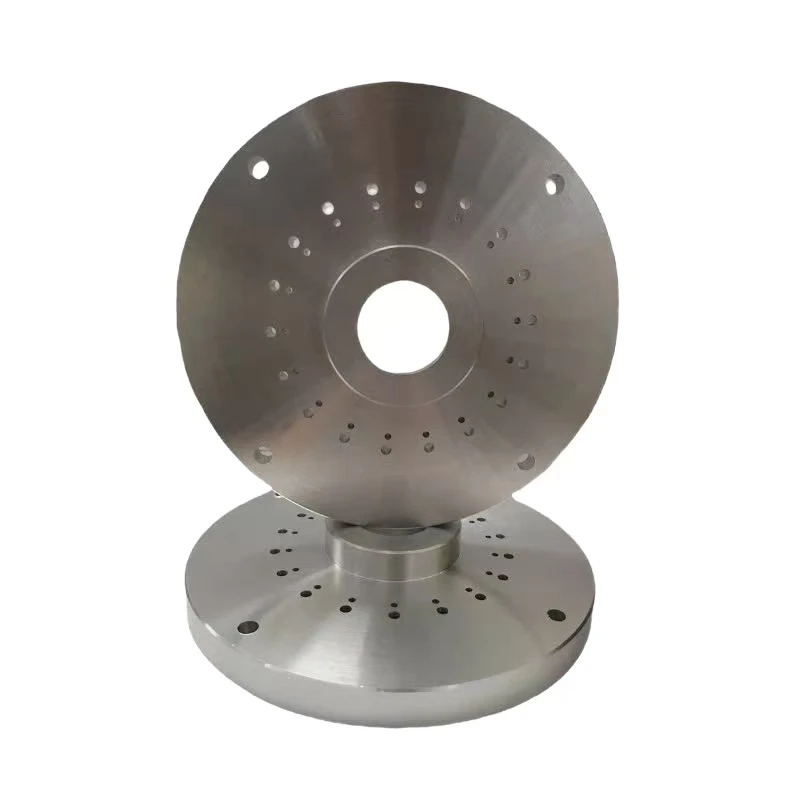 CNC machining custom 304 stainless steel perforated disc base CNC turning milling machining