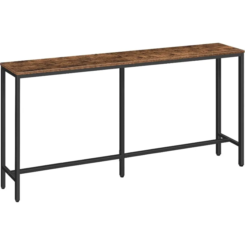 

63" Console Table, Narrow Sofa Table for Entryway, Industrial Side Table for Hallway, Living Room, Bedroom, Sturdy and Stable, E