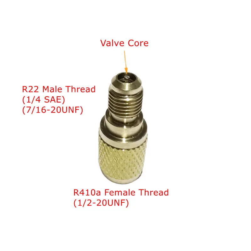 R22 إلى R410a مكيف الهواء الفلور المضافة وصلة أنابيب السائل 1/4 SAE الموضوع النحاس مستقيم الكوع محول أجزاء التبريد