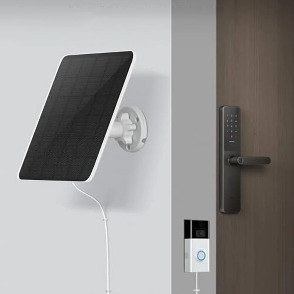 Easily Install This Efficient Solar Panel on Your Wall to Ensure Continuous Power to Your For Video Doorbell System