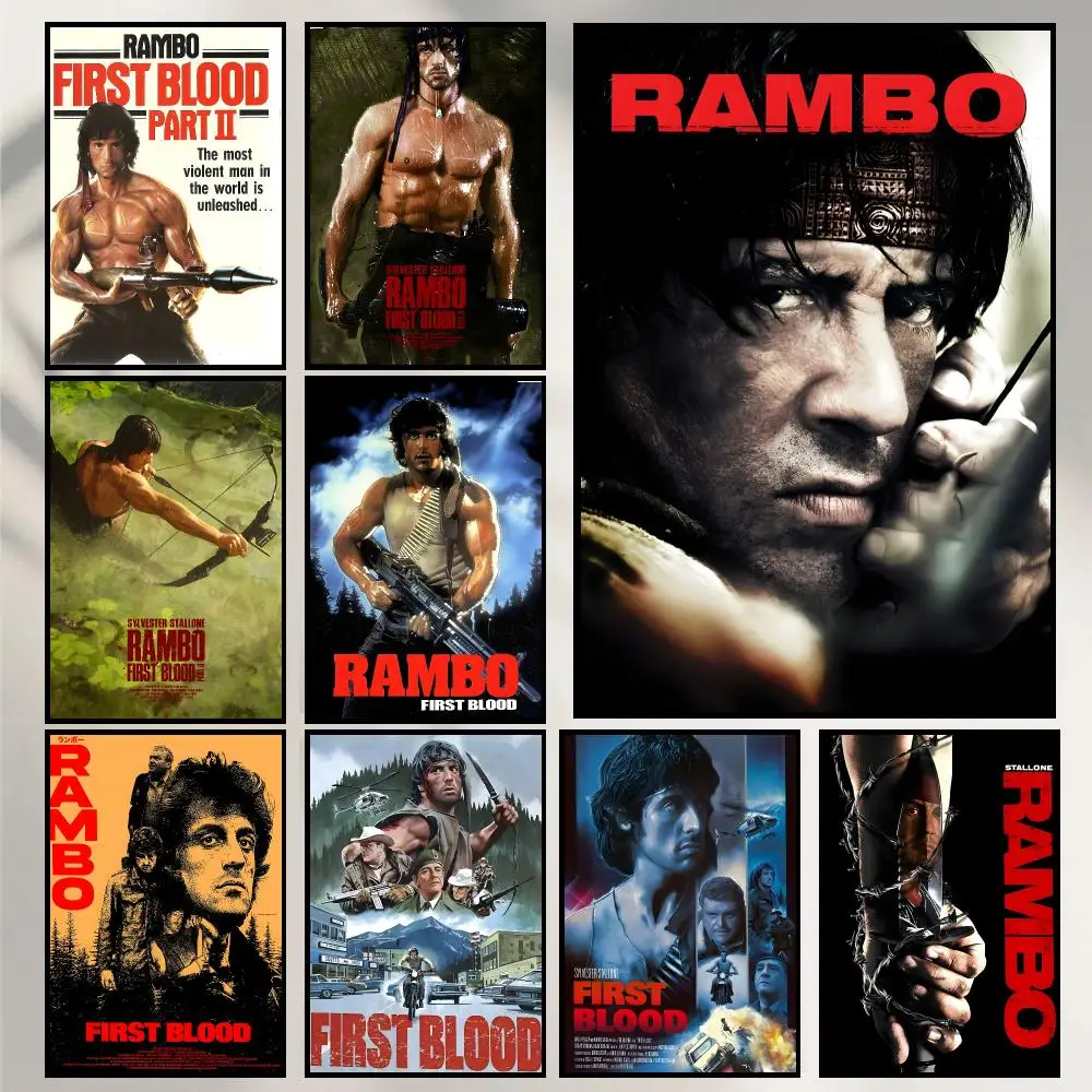 Rambo First Blood Poster Wall Art Print Art Suitable For Living Room Bedroom Bar Parlor Home Decoration Gift