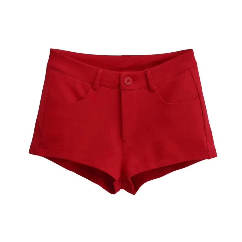 High Waist Solid Slim Simplicity A-line Shorts Summer New Button Youth All-match Fashion Hot Shorts Casual Trend Women Clothing