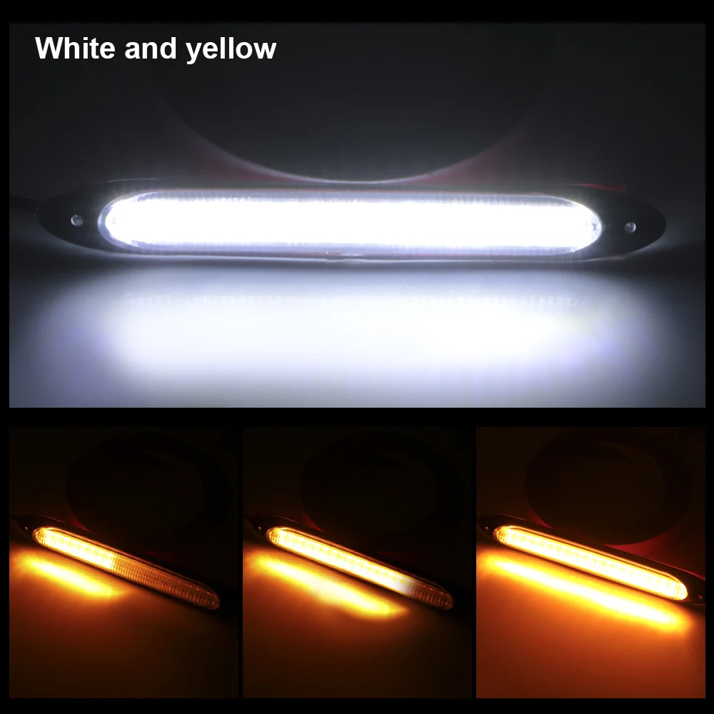LED DRL Luzes Do Carro, Turn Signal Piscando, Auto Dia Correndo Lâmpadas, Indicador de Nevoeiro, Pisca, Acessórios Automotivos, Universal, 12V