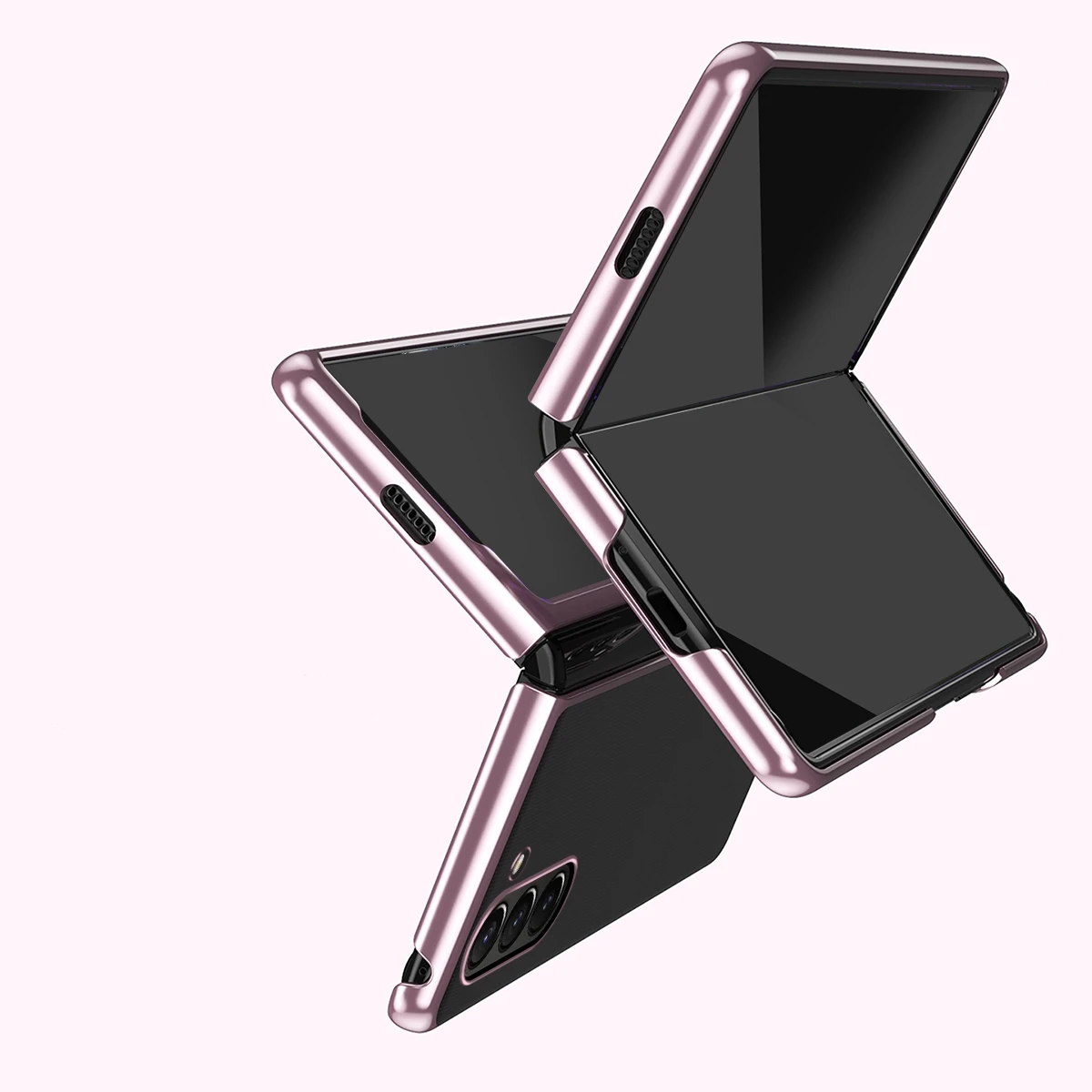 Роскошный гальванический чехол для Samsung Galaxy Z Fold 7, 6, 5, 4, 3, 5G, складной экран, гальванический ПК, прозрачный защитный чехол