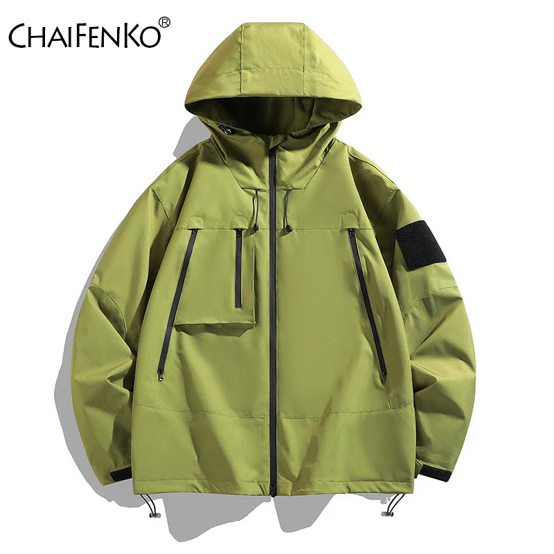 

Outdoors Motion Casual Men Jacket New Breathable Fashion Windproof Tops Autumn Winter Comfort Versatile Solid Hooded Coats Men