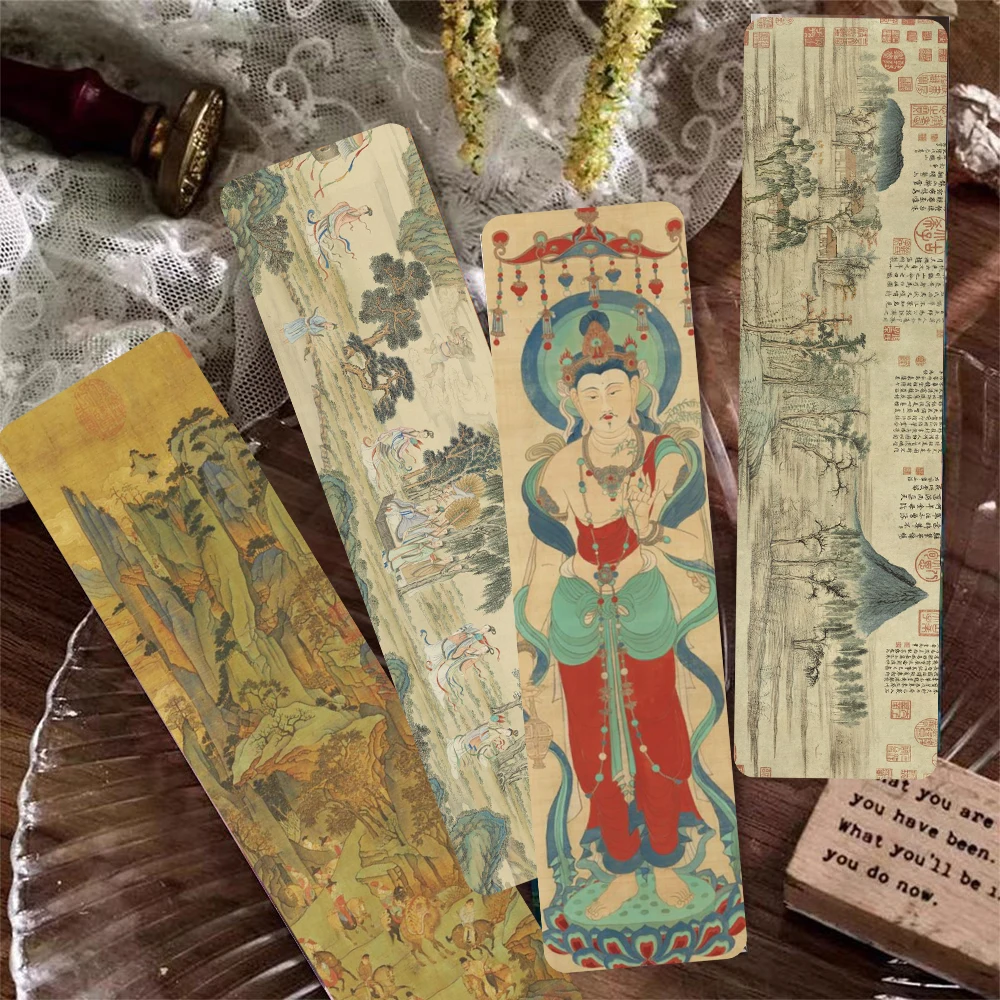 30PCS Colorful Chinese Famous Bookmarks Nostalgia Creative Scrapbooking Bicycle Reading Book Motorcycle Funny Bookmarks