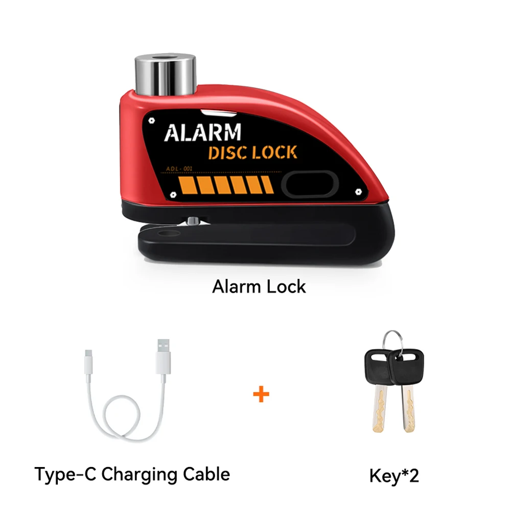 Extractme Motorfiets Alarm Schijfrem Slot 120dB Fietswiel Schijf Hangslot Beveiliging Anti-Diefstal Slot Scooter Alarma Motocicleta