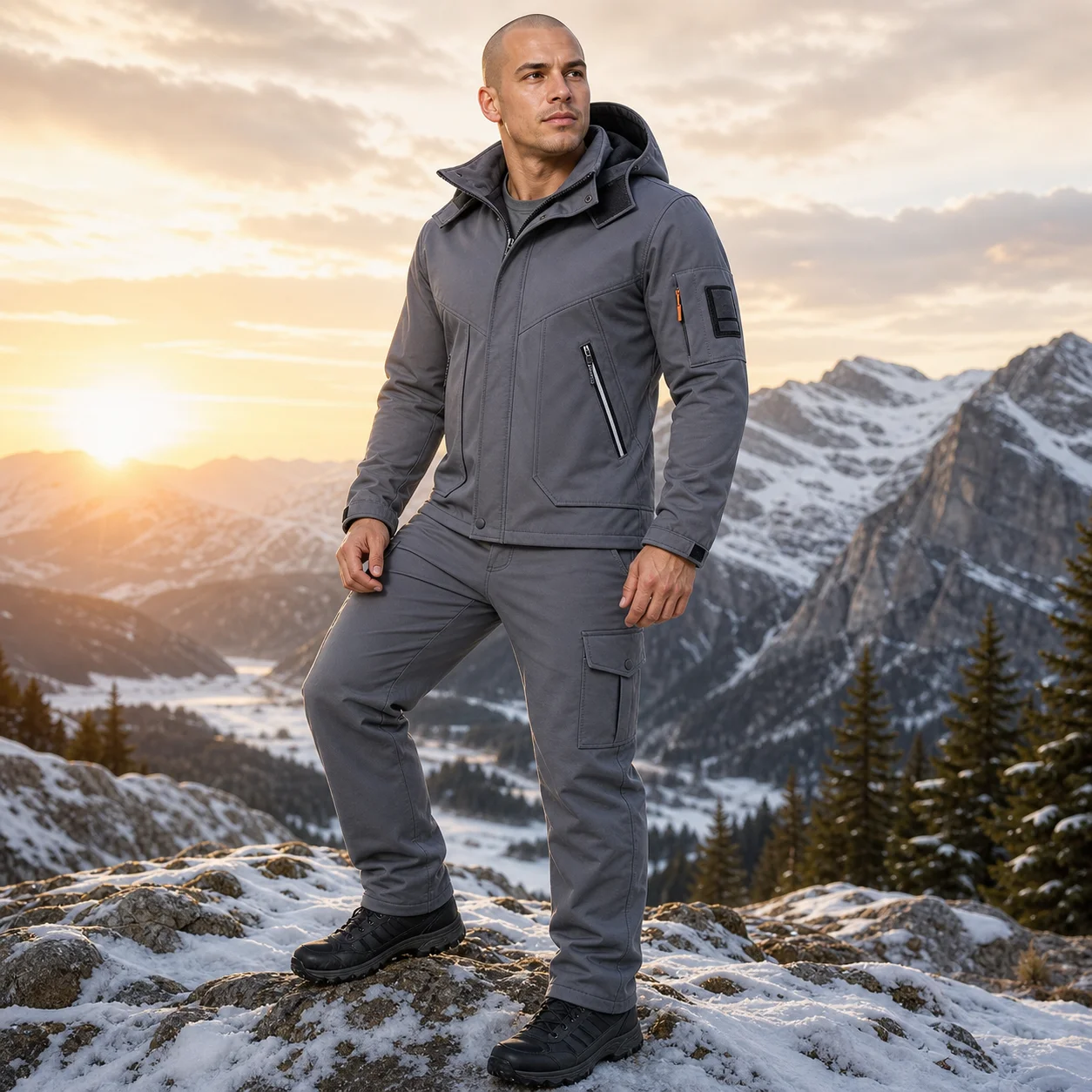 Thickened Fleece Autumn Winter New Style Men's Outdoor Climbing Windproof Waterproof Warm Wear Resistant Workwear Jacket