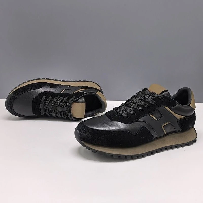 

2025 Premium Leather Retro Running Shoes Casual Low-Top Sports Shoes Stylish Breathable Comfortable Platform Daily Sneakers