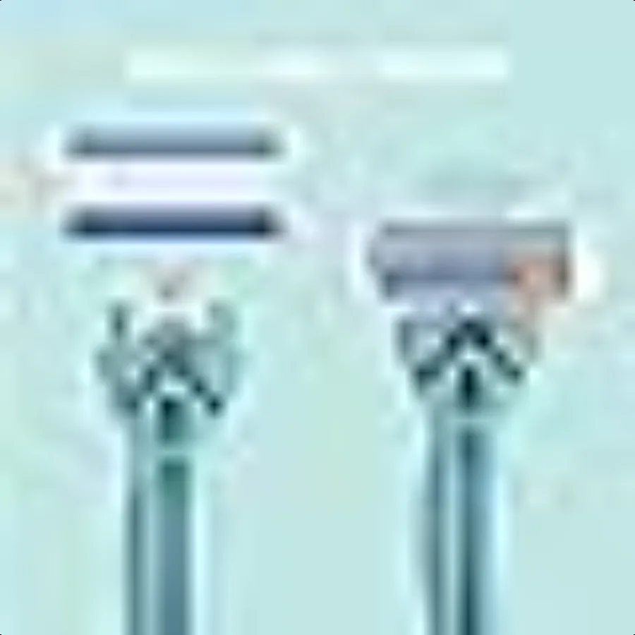 EasyRinse AntiClogging Refillable Women's Razors With 4 Blades 1 Handle and 9 Refill Razor Cartridges Razor Kit