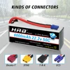 1/2pcs HRB 22.2v 6000mah 6S Lipo 배터리 50C RC 자동차 용 EC5 커넥터 포함 Arrma 몬스터 트럭 RC 헬리콥터 Fpv Drones RC 보트 2