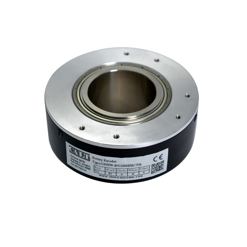 

GHH90-40J1000BML5 40mm Hollow Shaft 1000PPR Line Driver ABZ Phase Optical Incremental Rotary Encoder