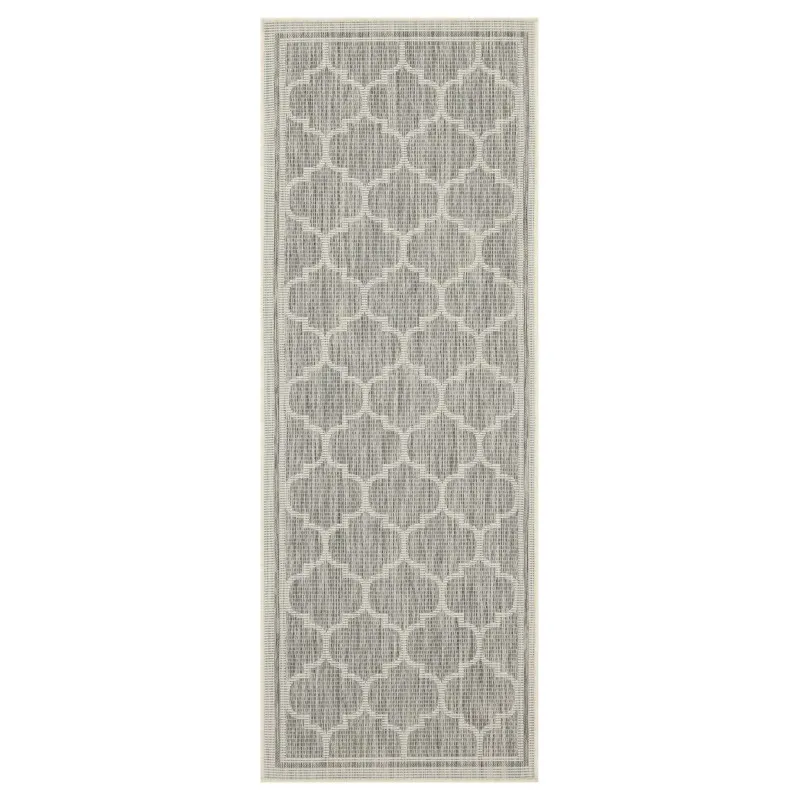 

Sunshine GC_HAR2006 Silver 2 ft. 7 in. x 7 ft. 3 in. Indoor/Outdoor Area Rug
