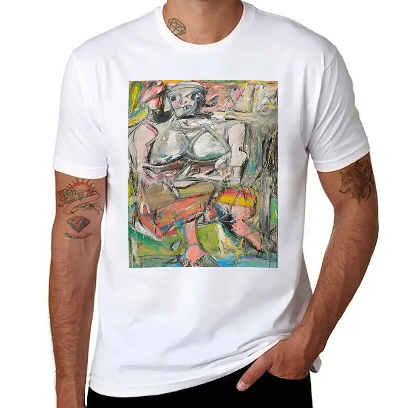 New Willem de Kooning T-Shirt oversized t shirts funny t shirt aesthetic clothes cute clothes mens graphic t-shirts funny