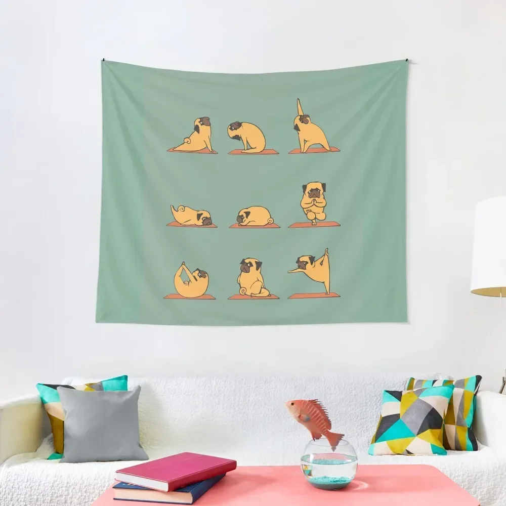 

Pug Yoga Tapestry Things To Decorate The Room Room Decor Cute Aesthetic Decoration Tapestry