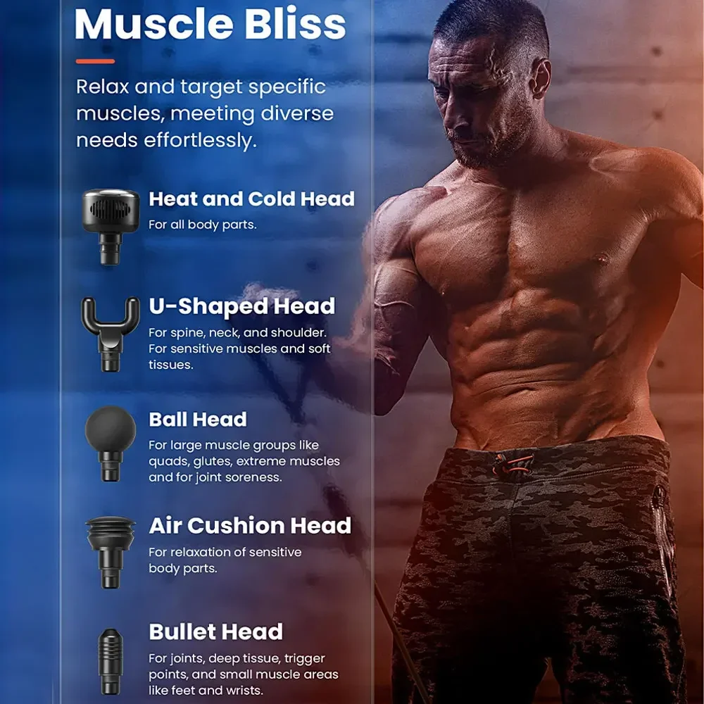 30Speed Lcd Display Muscle    Massager Powerful Red Light Custom Fascia Wholesale Electric Impulse Body Heating Massage