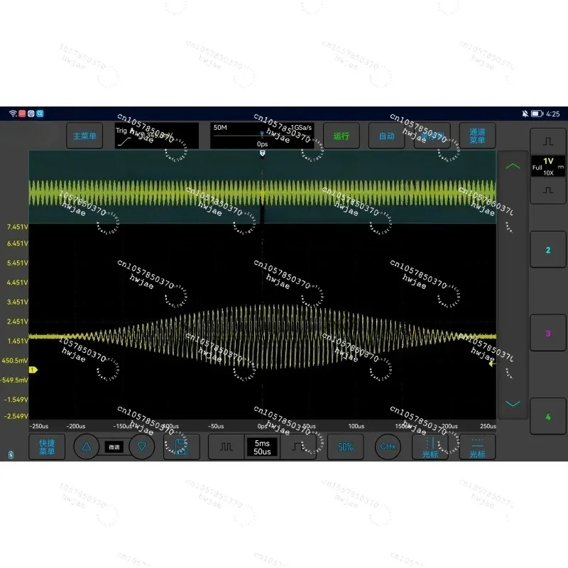 Oscilloscope Favorableness VTO2004 200MHz Bandwidth, 4 Channels, 1GSa/s Sampling Rate, and 50Mpts Memory