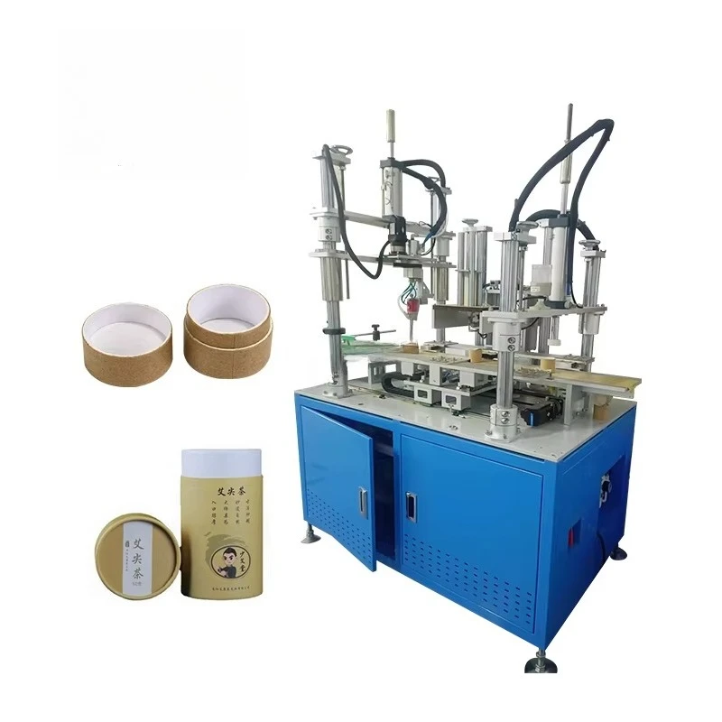 Automatic Paper Tubes Core Edges and Inside Gluing Machine Tube Bottom Gluing Sealing Machine Tube Edge Curling Machine