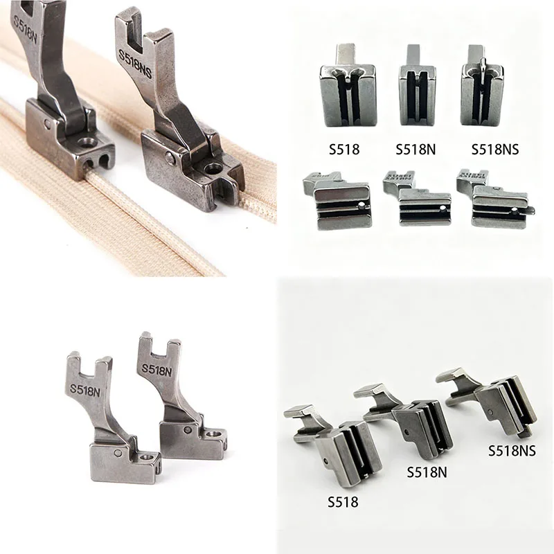 S518 S518N S518NS Invisible Zipper Presser Foot Industrial Sewing Machine Accessories Fit JUKI Brother Singer Industrial Flat