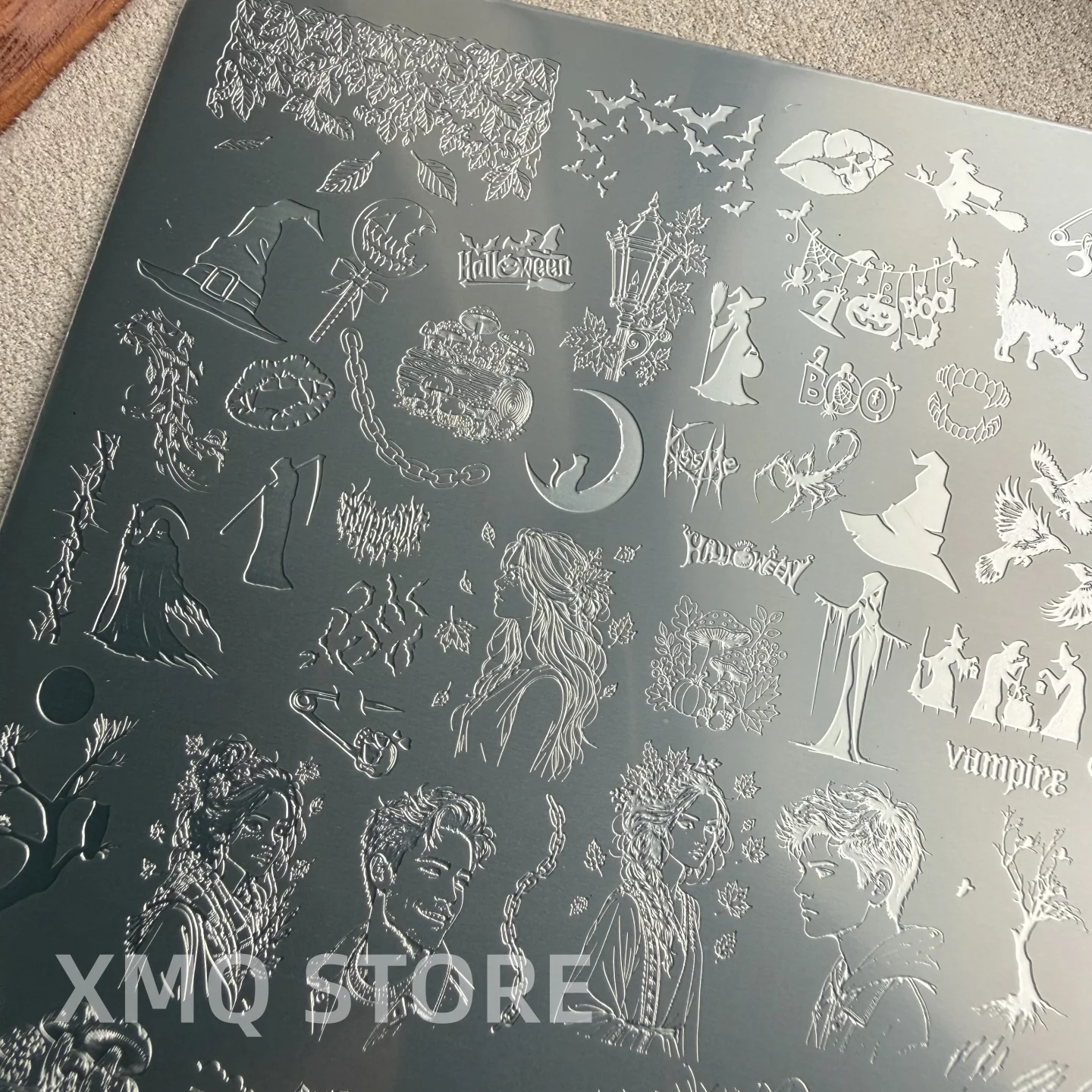 XMQ NAIL ART STAMPING PLATES HALLOWEEN VORLAGEPLATTEN HERBST-MOTIVPLATTEN – Detail 2