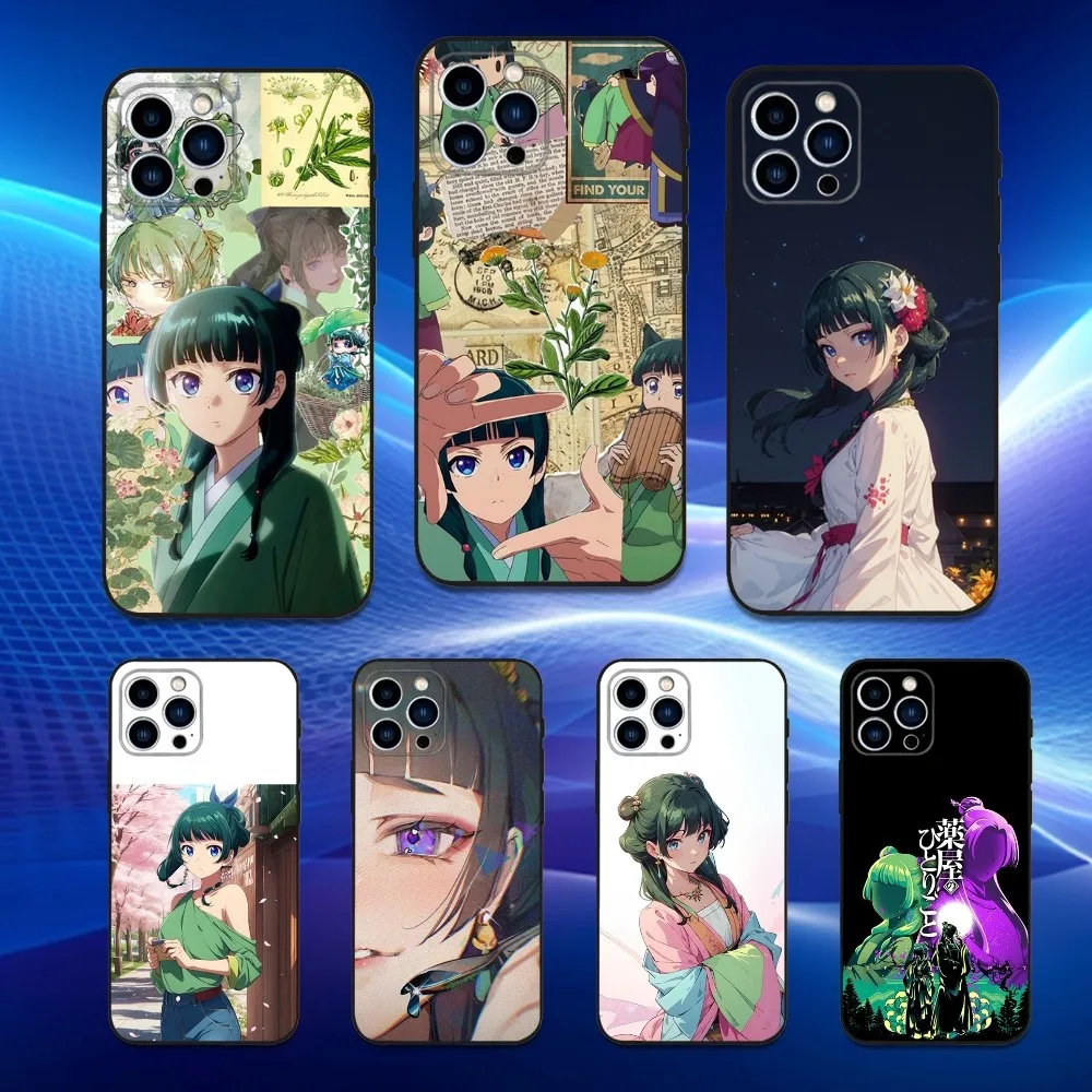 

A-Apothecary D-Diaries MaoMao Phone Case For iPhone 16,15,14,13,12,11 Plus,Pro Max,XS,X,XR,SE,Mini,8,7,Soft Silicone Black Cover