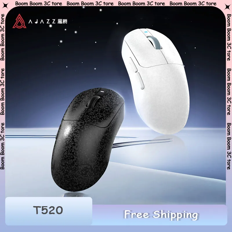 

Ajazz T520 игровая мышь из углеродного волокна, беспроводная 3-режимная Paw3311/3395, легкая офисная мышь для киберспорта, пользовательские аксессуары для геймеров Fps