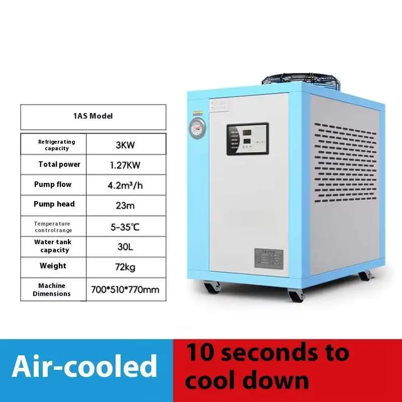 Industrial 5HP Injection Mold 3P Air-cooled Small Chiller Cooling Water Circulation Machine Injection Mold Ice Water Machine