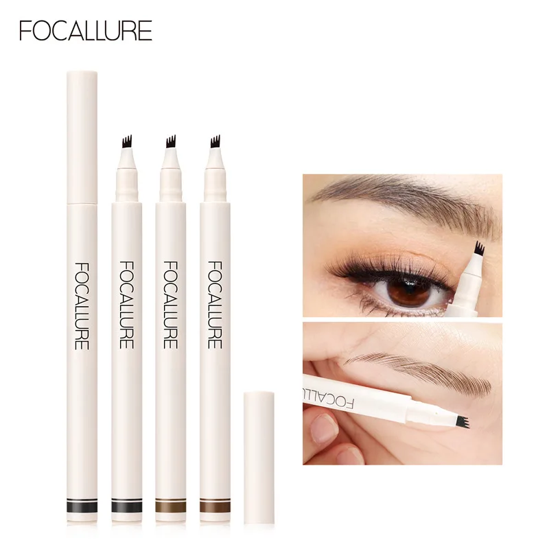 Focallure-lápiz de cejas impermeable a prueba de sudor y manchas, potenciadores naturales ultrafinos de larga duración, cosméticos a prueba de sudor