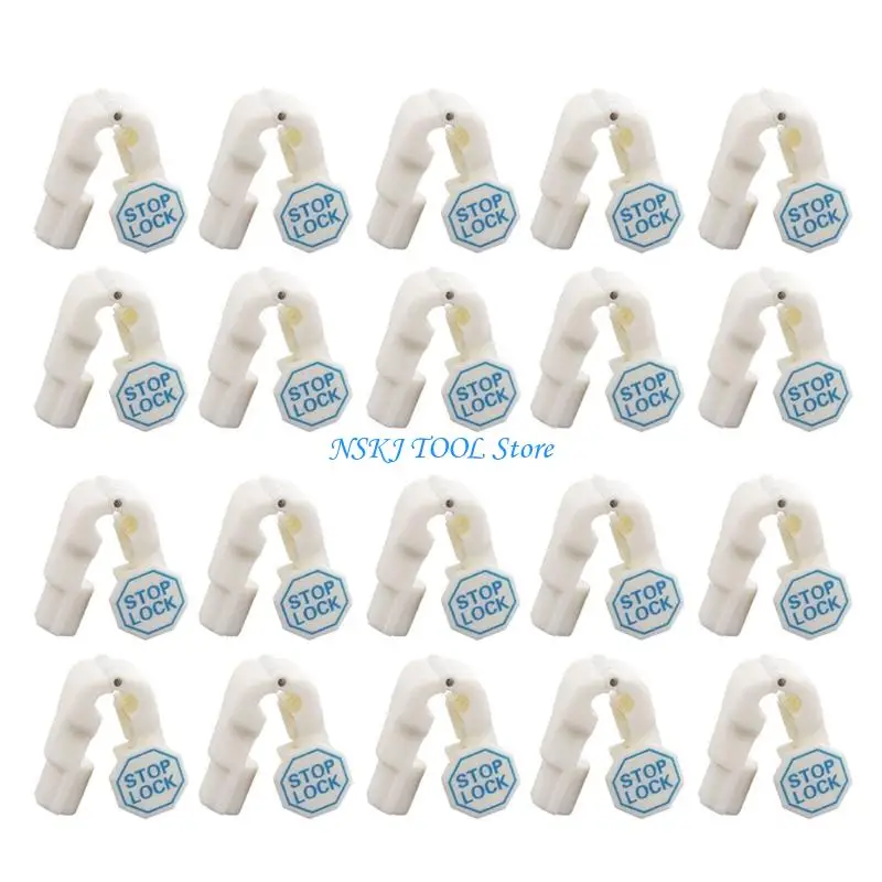 L8RC 20pcs Simple Install Anti Theft Hook Lock for Retail Shelves Universal 6mm Fit Durability ABS