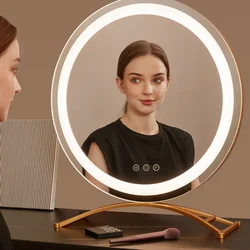 Makeup Mirror with Lights Lighted Cosmetic Vanity Mirror with Led Lights for Dressing Bedroom Tabletop Best Gifts for girl women