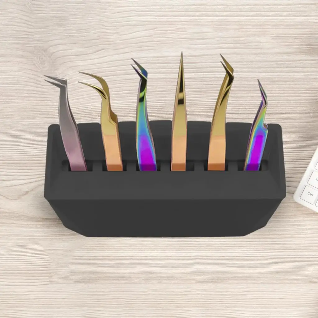 منظم ملاقط تمديد الرموش من الأكريليك لرف تخزين لأدوات ومستلزمات استوديو التجميل