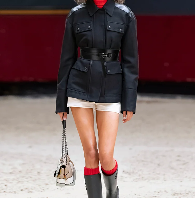 Moda feminina vintage couro genuíno espartilho feminino cummerbund casaco cintura vestido decration cinto largo j1107