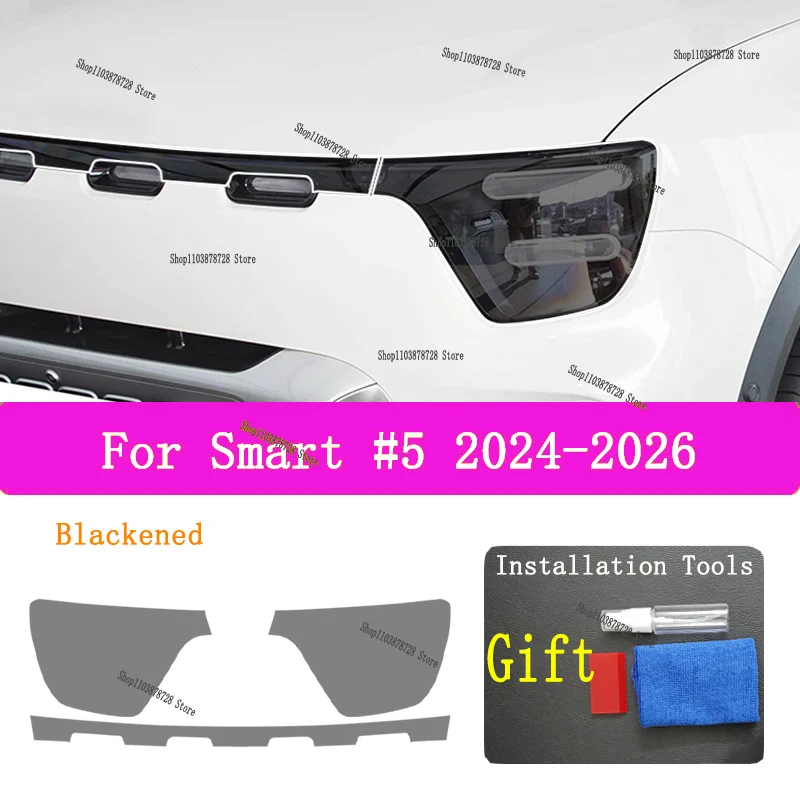 

For Smart #5 (2024-2026） Car Exterior Headlights Anti-Scratch Protective Film Headlamps Repair Sticker Accessories Refi